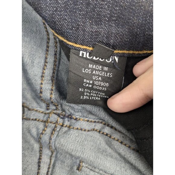 Hudson Jeans Womens 24 Blue Snakeskin Print USA Made Super Skinny Nico Mid Rise - Picture 8 of 11